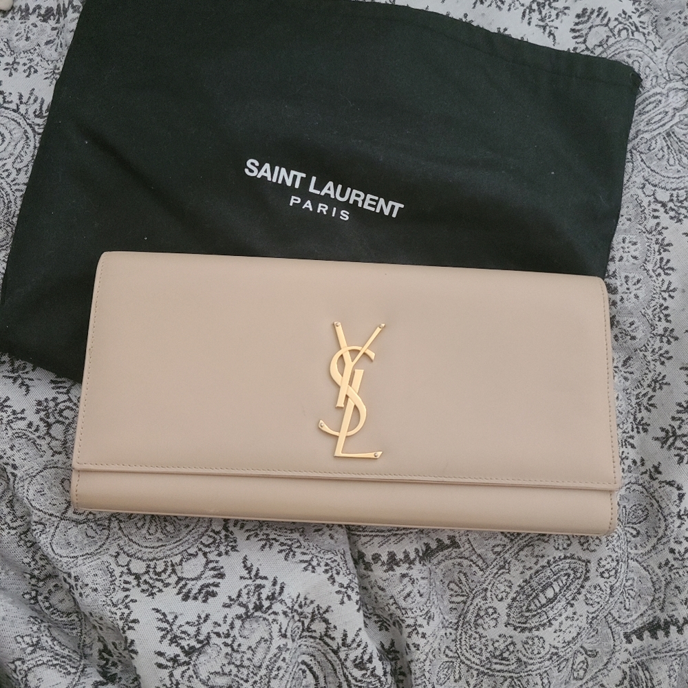 Ysl beige clutch